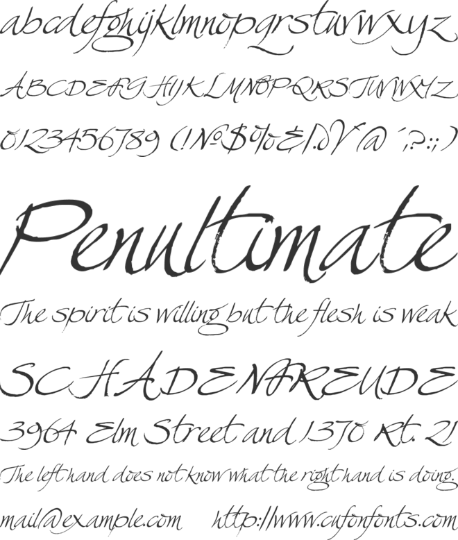 Swan Song font preview