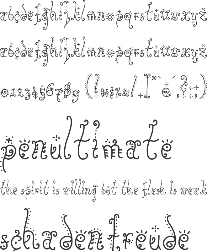 Sunflower font preview