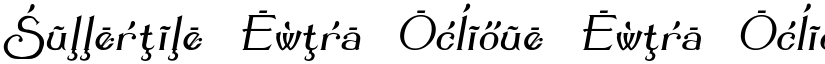 Summertime Extra Oblique Extra Oblique font