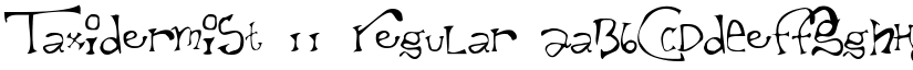 Taxidermist II Regular font