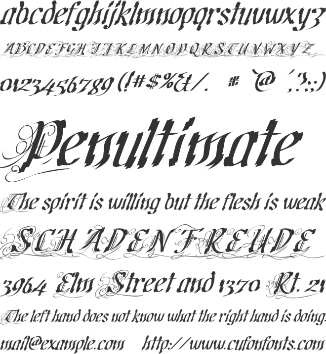 Cretino font preview