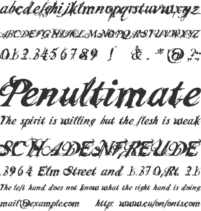 Infiltrace font preview