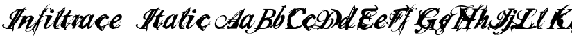 Infiltrace  Italic font