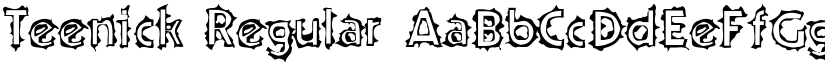 Teenick Regular font