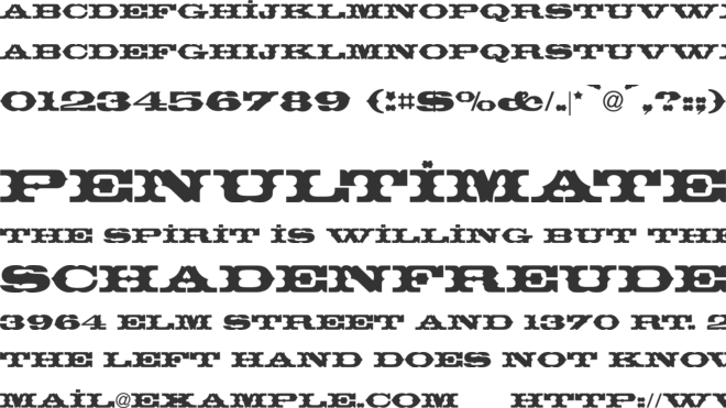 ThunderBay font preview