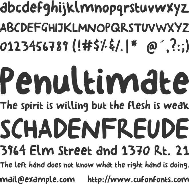 Georginas Hand font preview