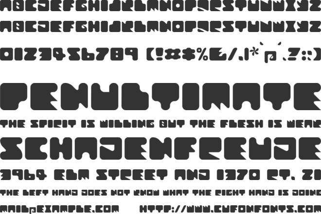 Textan Round font preview