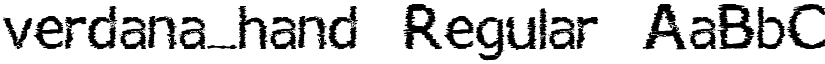 verdana_hand Regular font