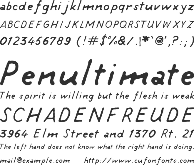 tintin font preview