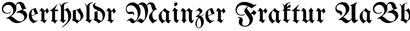 Bertholdr Mainzer Fraktur font