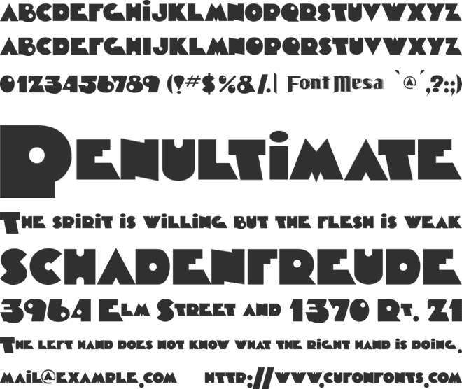 Timepiece font preview