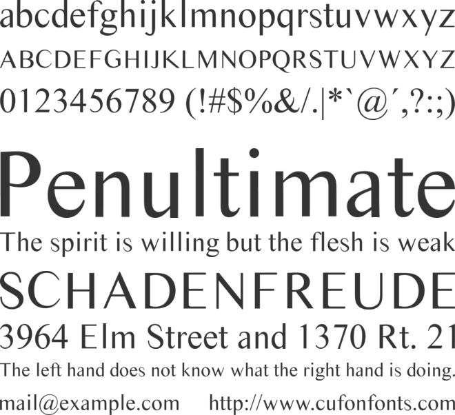 Times Sans Serif font preview