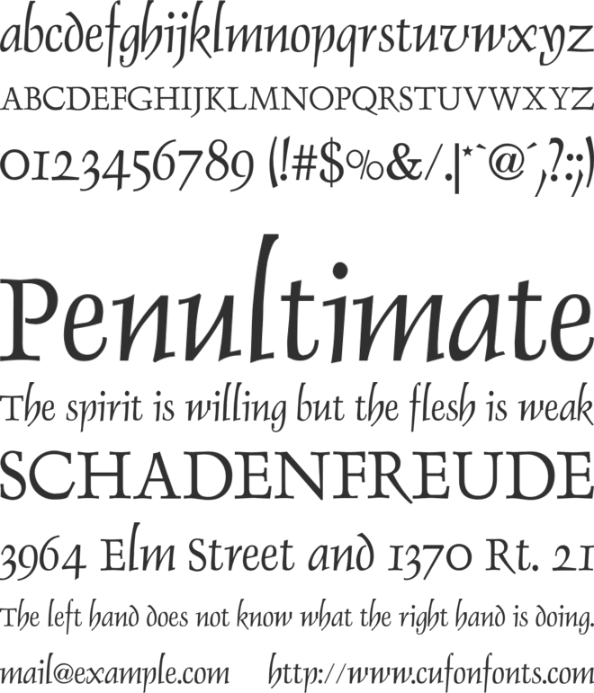 TR Dauphin font preview