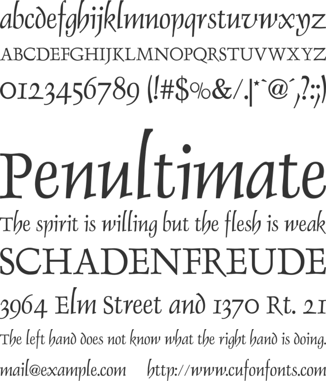 TR Dauphin font preview