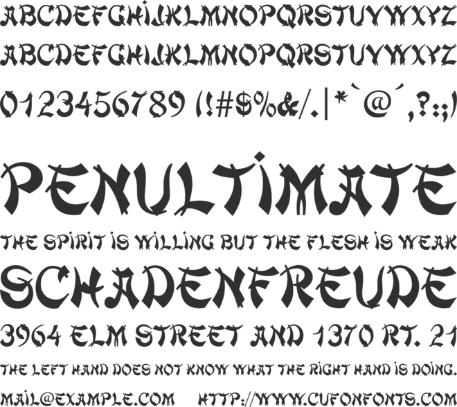 TR ChowMein font preview