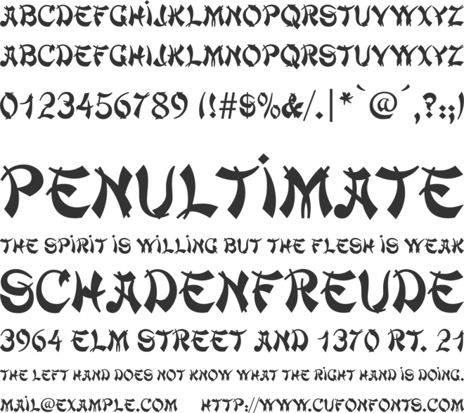 TR ChowMein font preview
