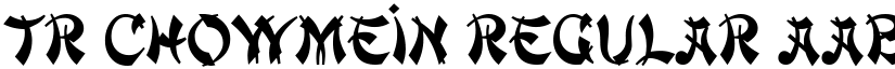 TR ChowMein Regular font