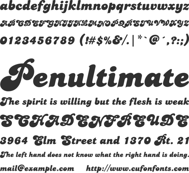 TR Candice font preview