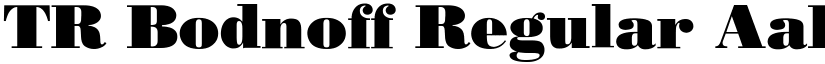 TR Bodnoff Regular font
