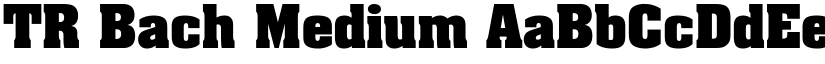 TR Bach Medium font