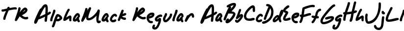 TR AlphaMack font download