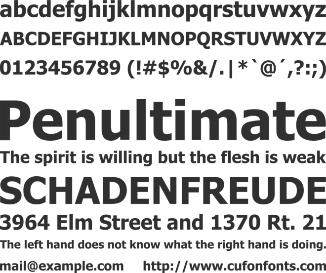 TR Tahoma font preview