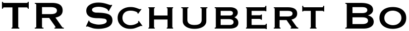 TR Schubert Bold font