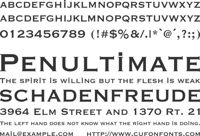 TR Schubert font preview