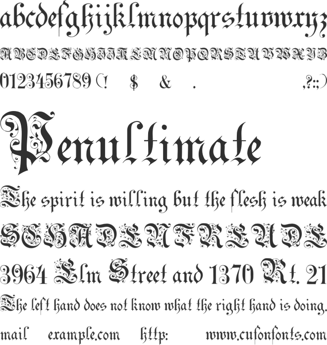 Uechi Gothic font preview
