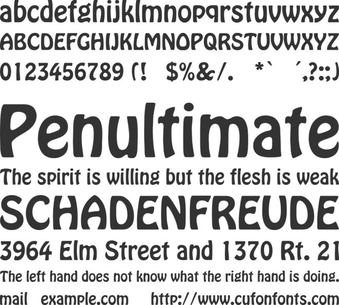 TR Queen font preview