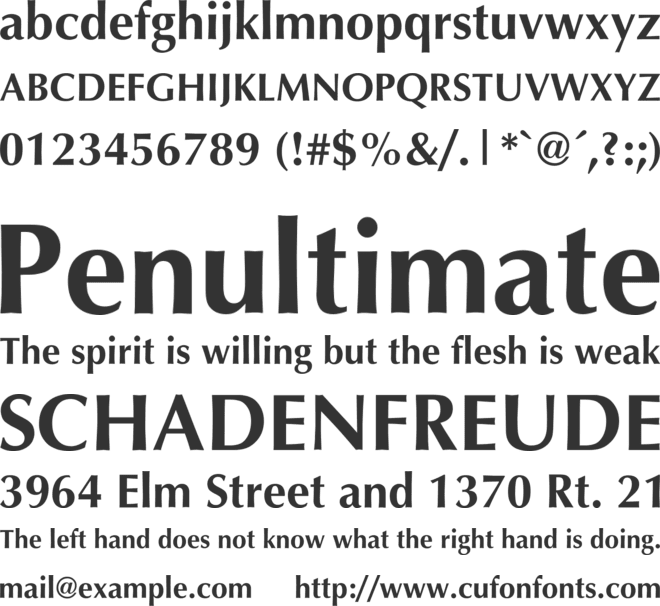 TR Oregon font preview