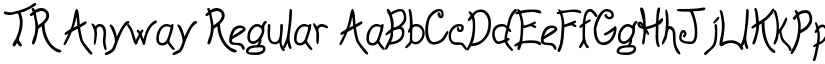 TR Anyway font download