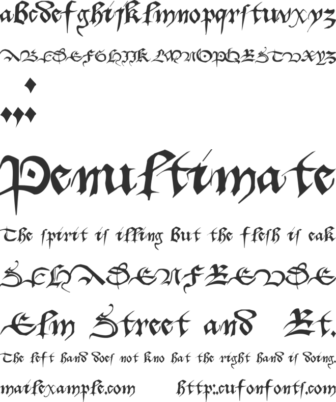 Dufay font preview