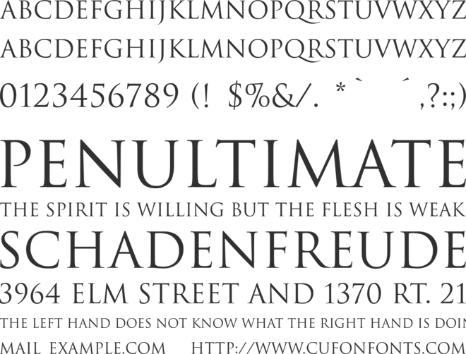 Trajan- font preview