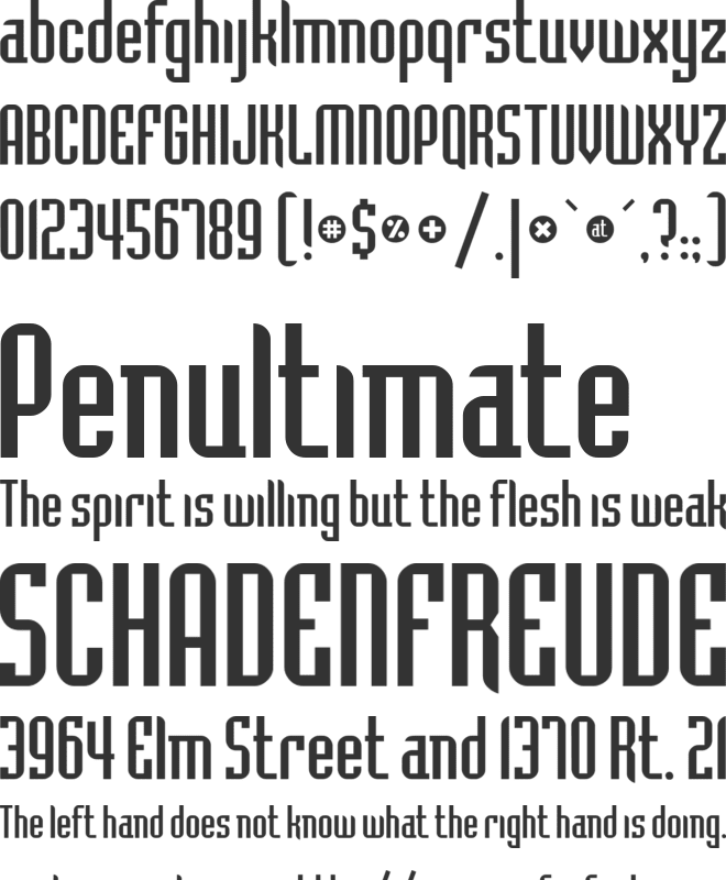 TR Bedrock font preview