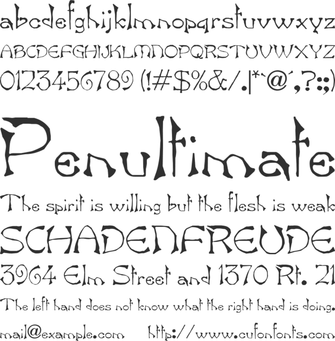 TR Bard font preview