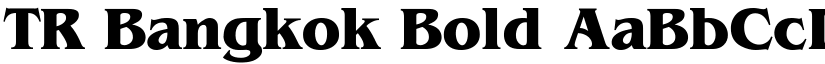 TR Bangkok Bold font