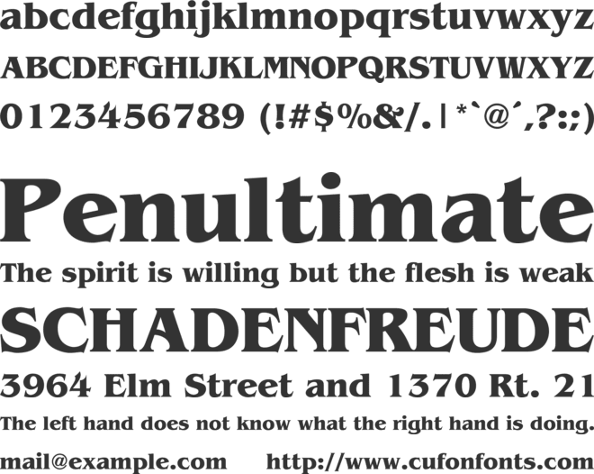 TR Bangkok font preview