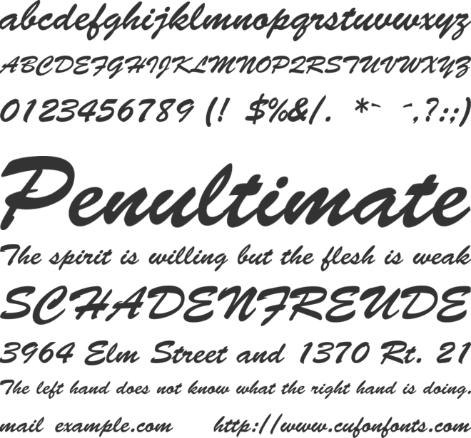 TR Banff font preview