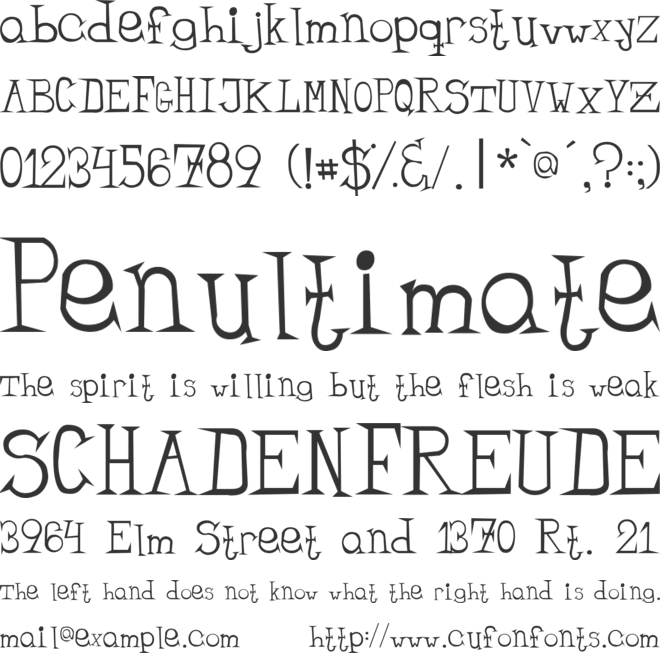 TR Bandit font preview