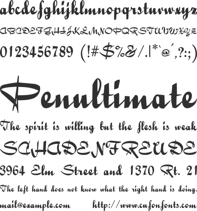 TR Bailey font preview