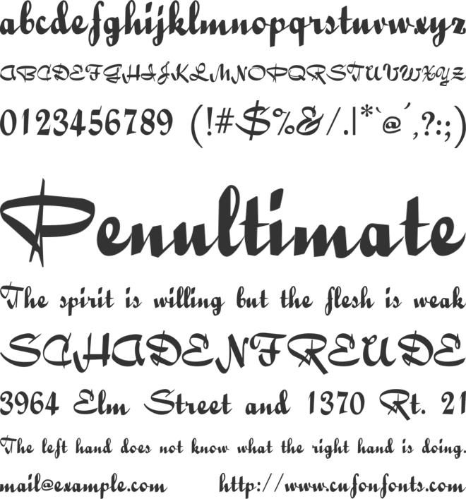 TR Bailey font preview