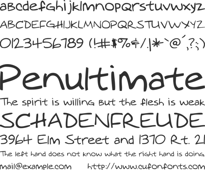 TR Augie font preview