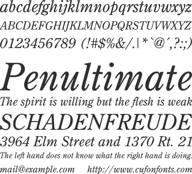 TR Centurion Old font preview