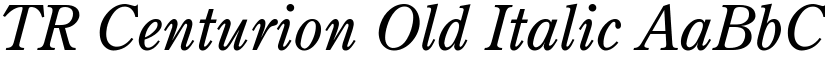 TR Centurion Old Italic font