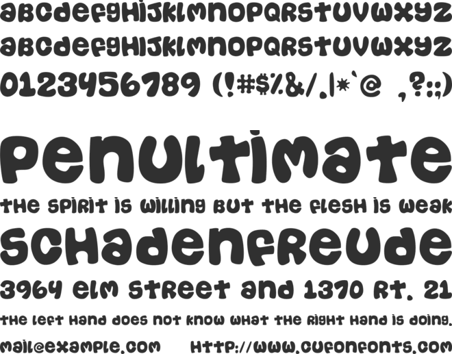 TR Casual font preview