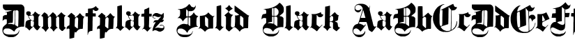 Dampfplatz Solid Black font