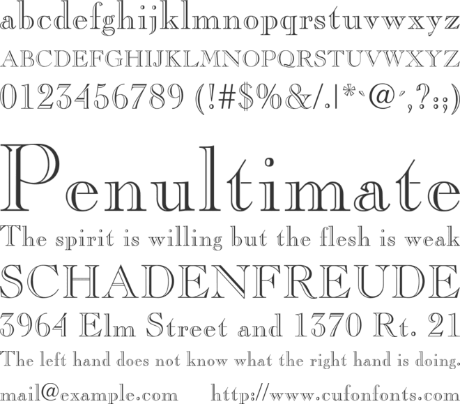 TR CasperOpenFace font preview