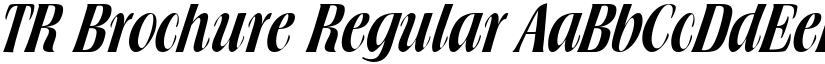 TR Brochure Regular font