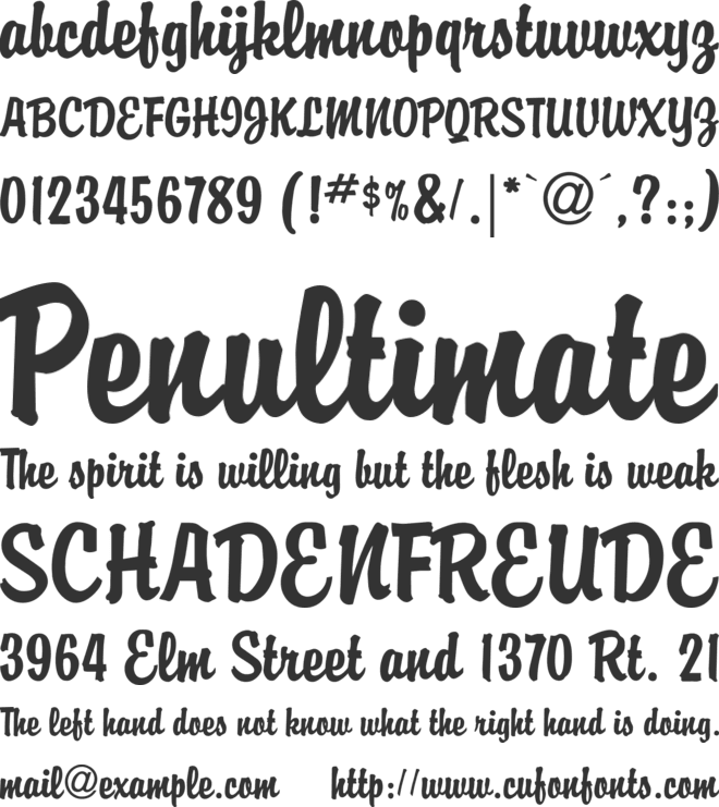 TR Briquet font preview